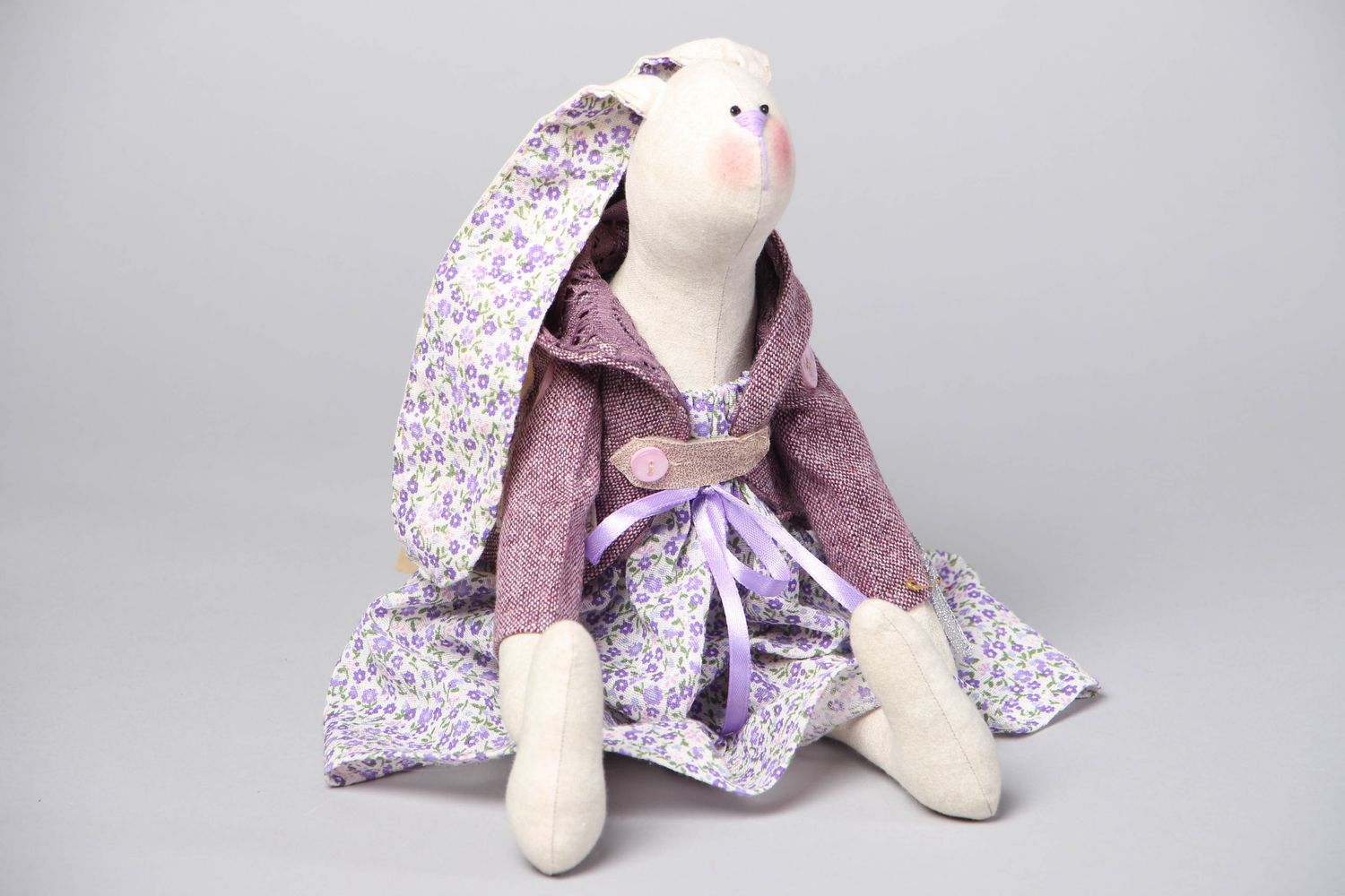 Designer fabric toy Rabbit photo 1