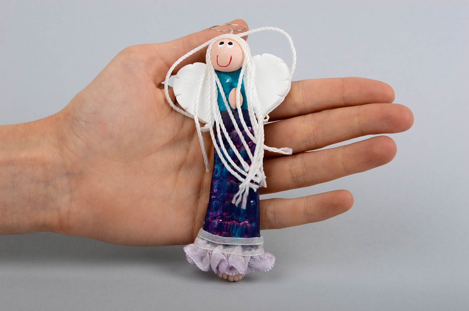 Handmade fridge magnet interior doll angel doll home talisman decorative use onl photo 2