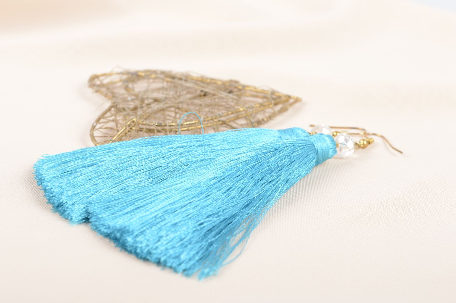 Handmade jewelry tassel earrings designer accessories best gifts for women photo 5