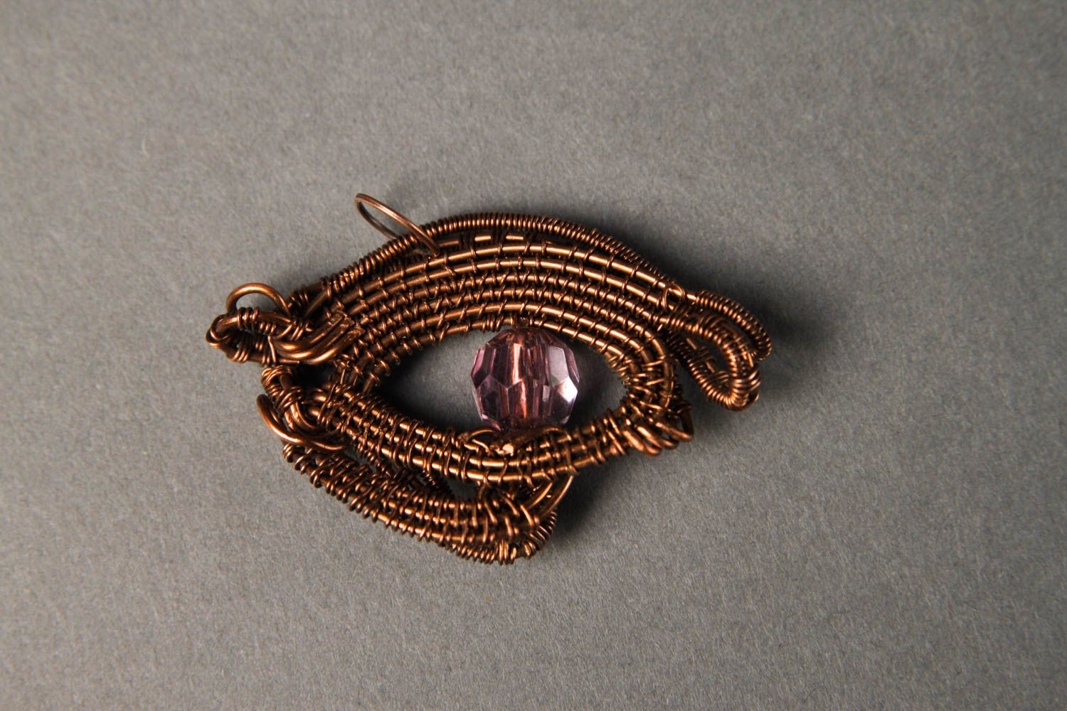Unusual handmade copper pendant wire wrap ideas metal jewelry designs photo 3