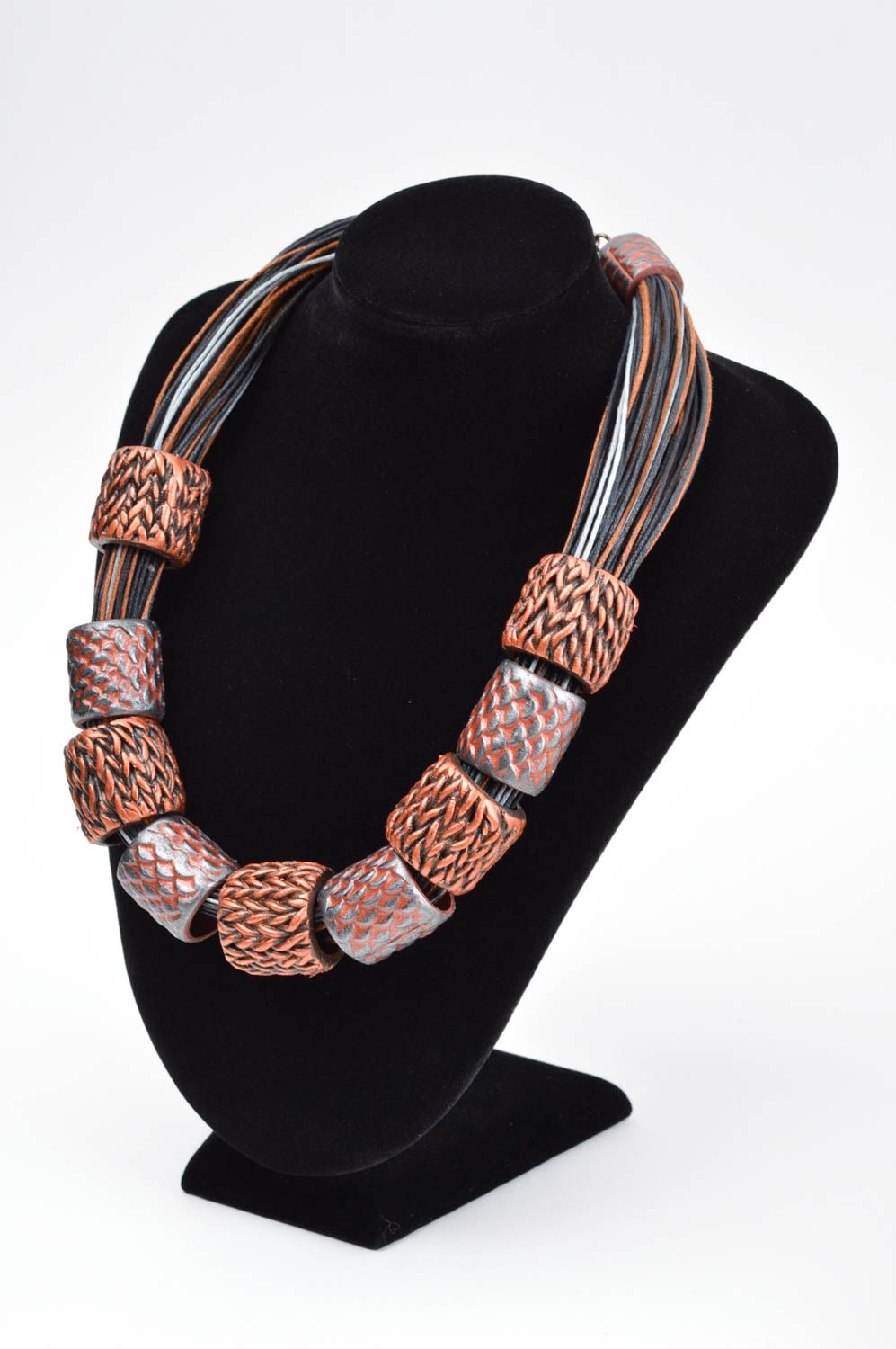Stylish handmade bead necklace costume jewelry designs polymer clay ideas photo 2
