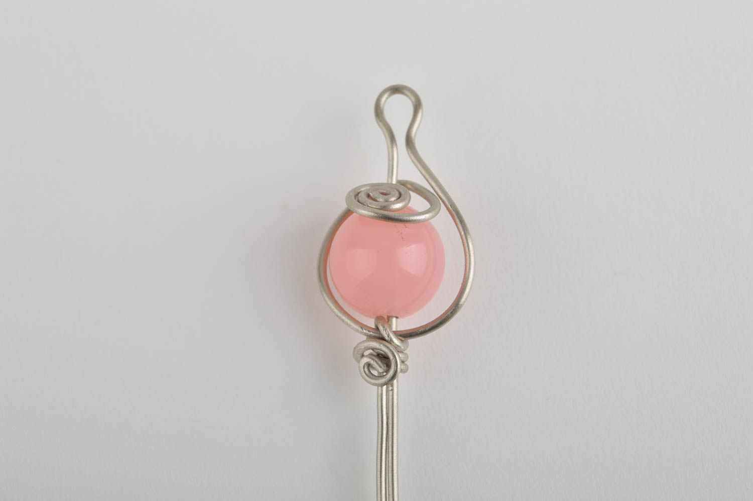Haar Nadel handmade Schmuck für die Haare rosa Mode Accessoire für Damen foto 3