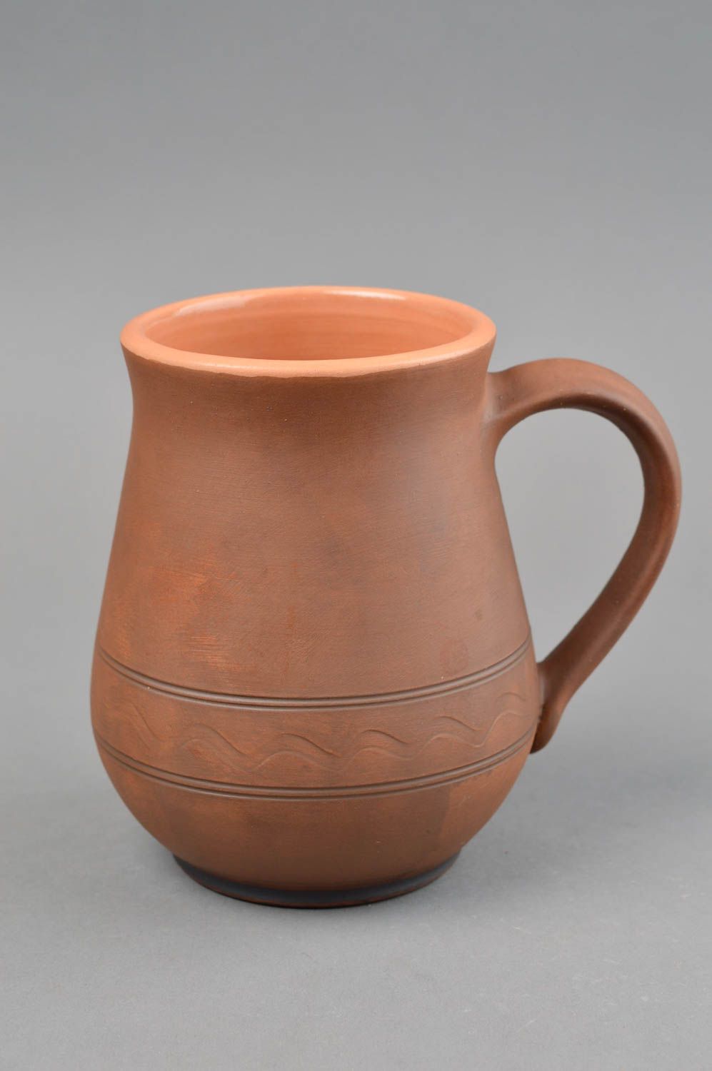 XL 16 oz ceramic glazed inside beer, coffee, tea cup with handle and no pattern photo 2