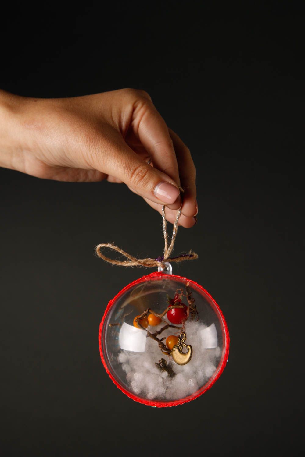 Boule de Noël faite main Décoration du sapin transparente Décoration Nouvel An photo 2