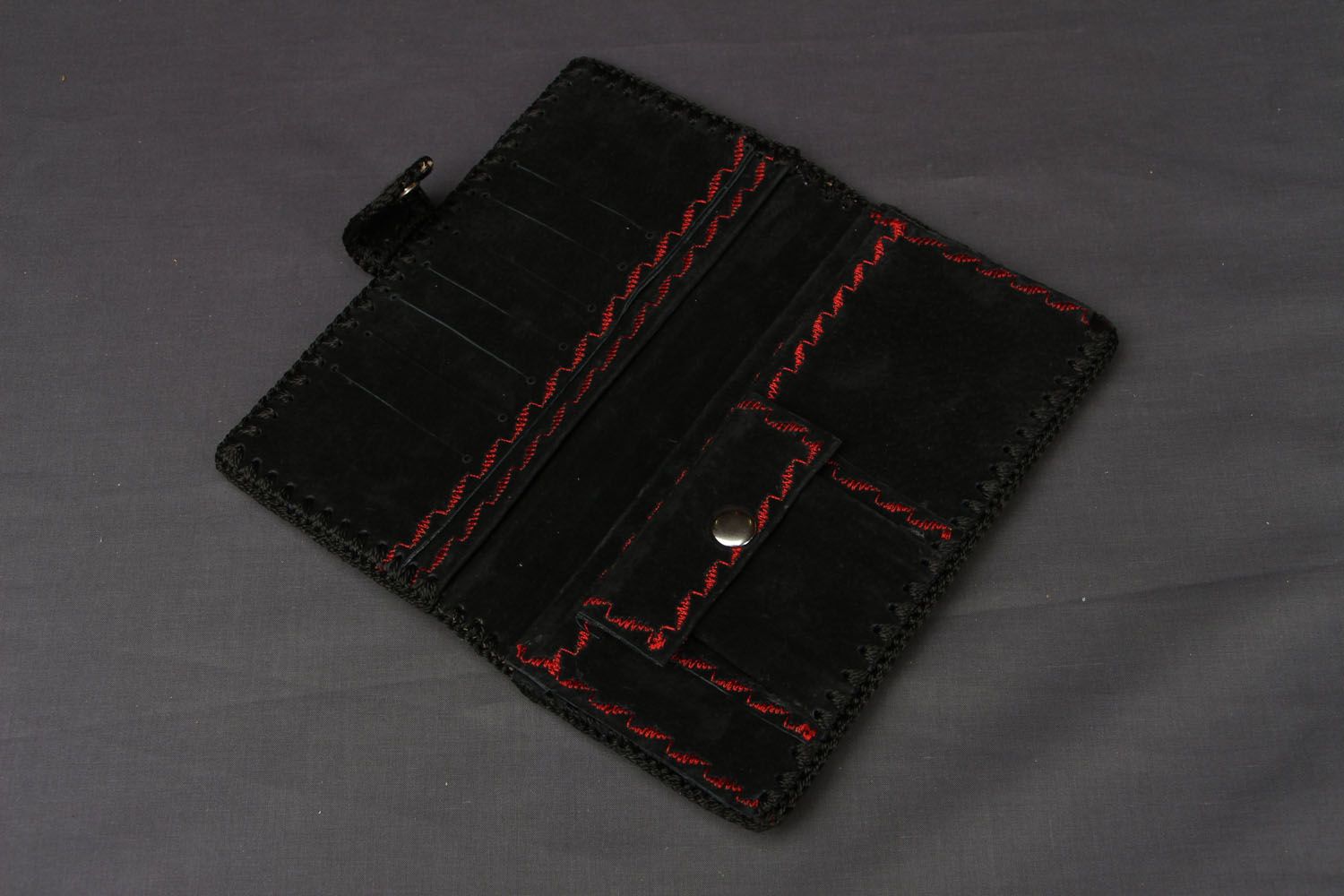 Cherry leather wallet photo 3