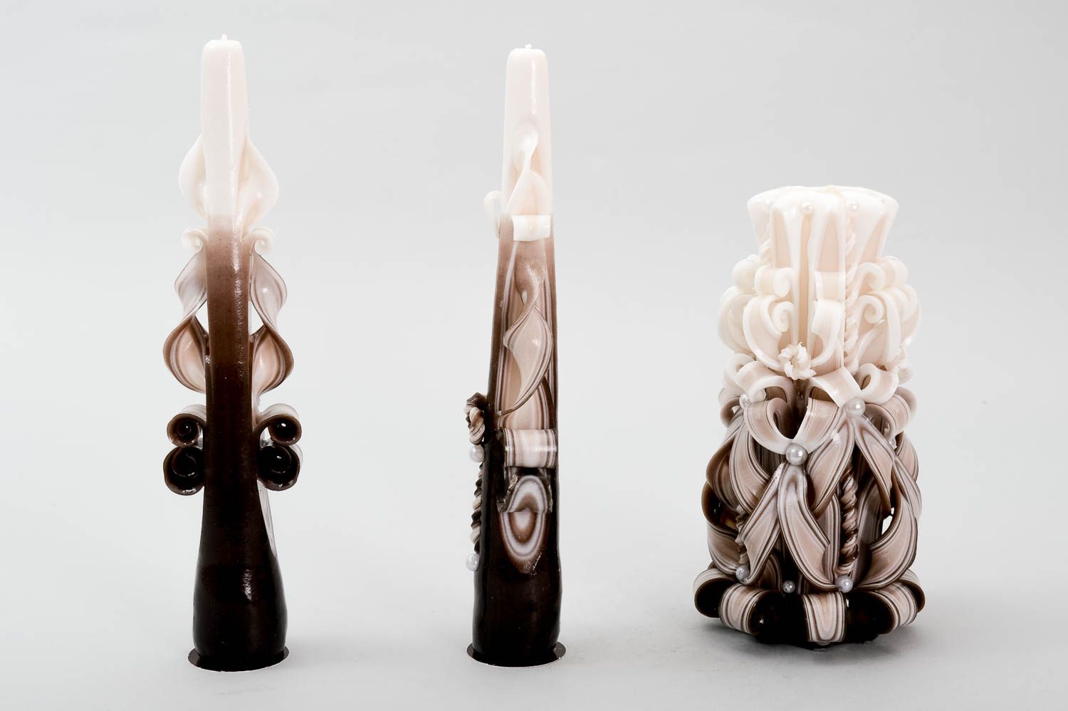 Velas de parafina hechas a mano festivas elementos decorativos regalo original foto 4