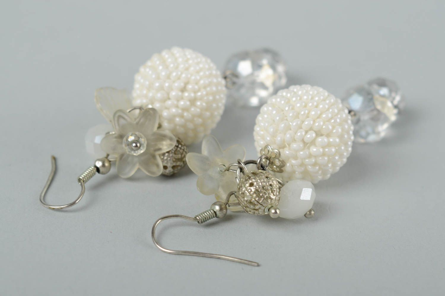 Modeschmuck Ohrringe handmade Geschenk für Frauen schöner Glasperlen Schmuck foto 3
