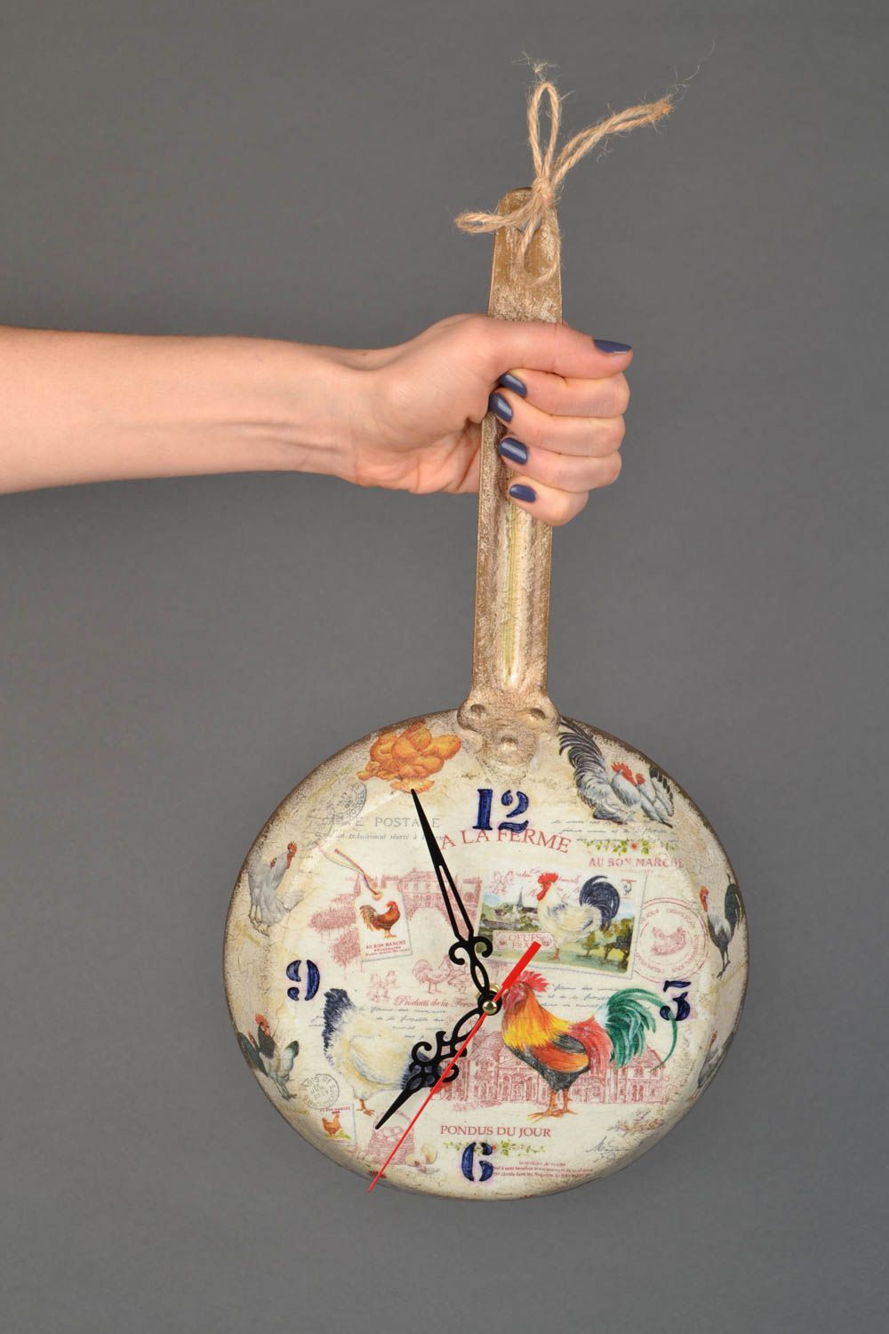 Decoupage kitchen wall clock photo 2