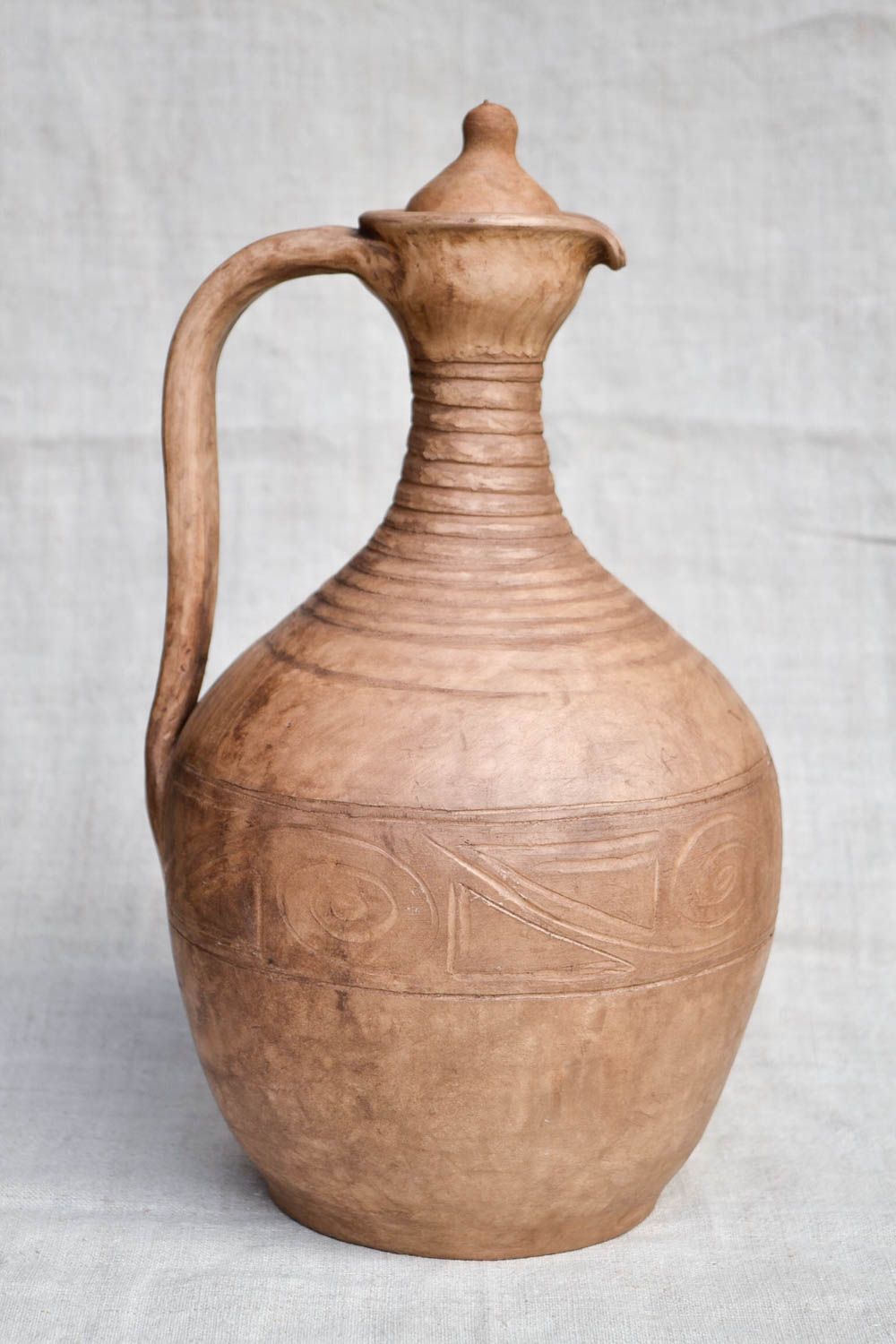 Vajilla de cerámica artesanal botella de barro menaje de cocina regalo original  foto 3