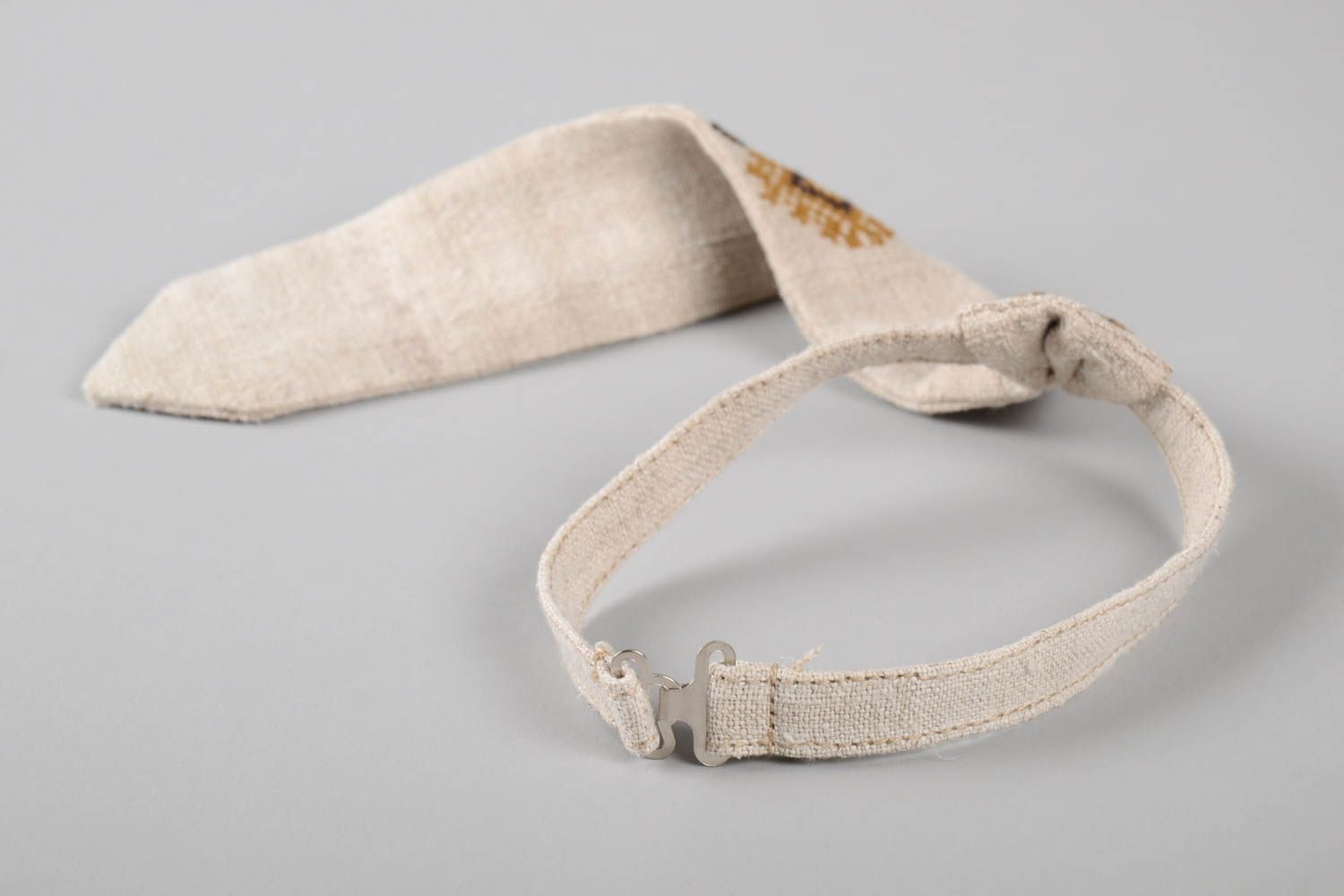 Corbata para hombre artesanal regalo original accesorio para hombre de lino foto 5