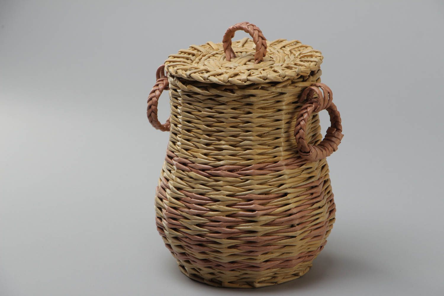 9 inches tall straw basket 100 oz for home décor 0,5 lb photo 2