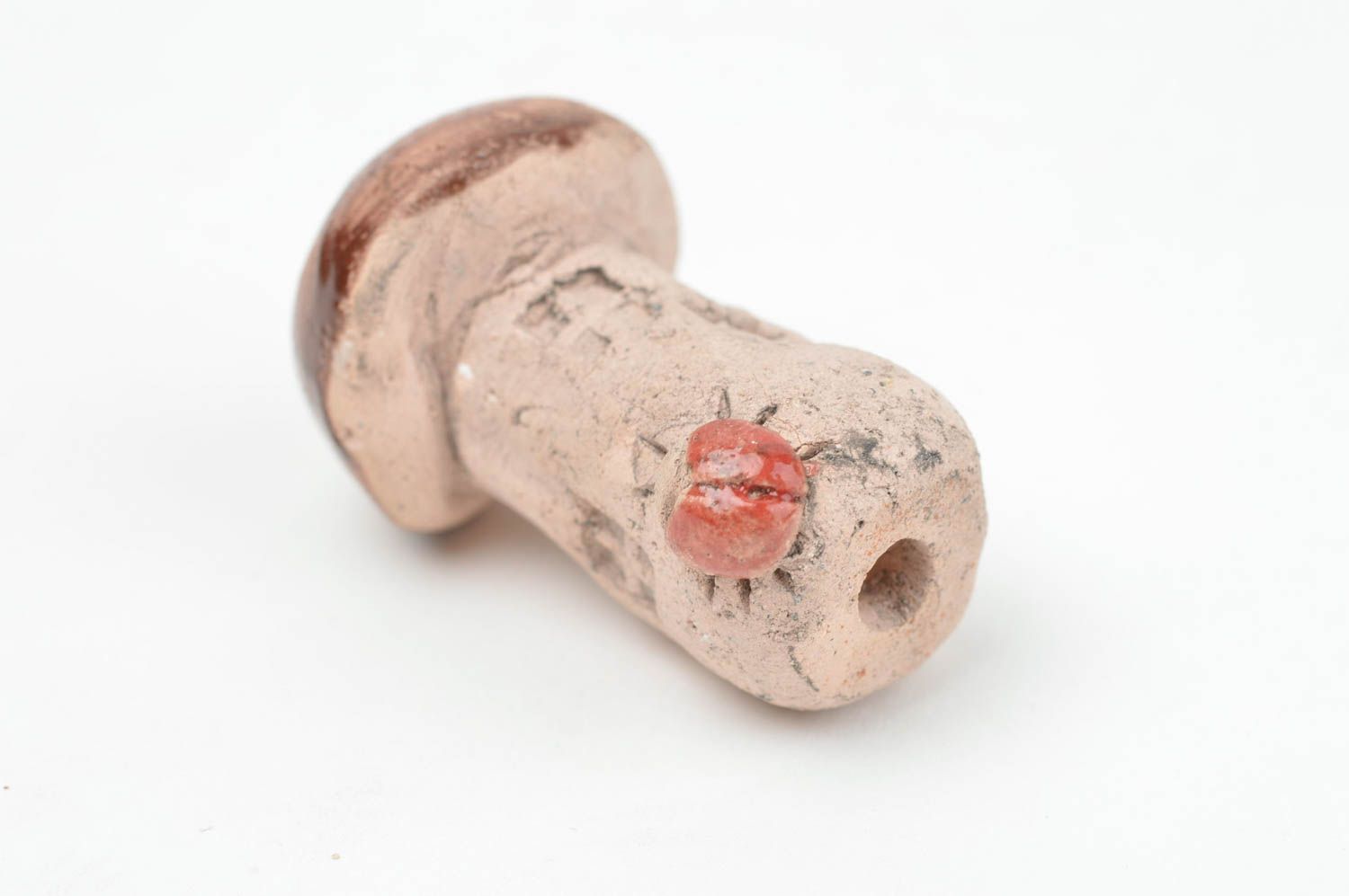 Handgemachte Figurine aus Keramik mit Bemalung Pilz Geschenk für Pilzsammler foto 3