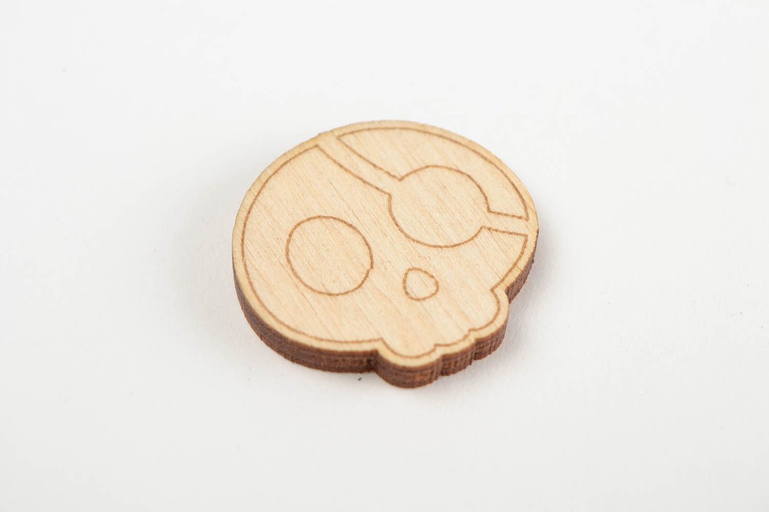 Handgemachte Figur zum Bemalen Holz Rohling Miniatur Figur Schädel ungewöhnlich foto 4