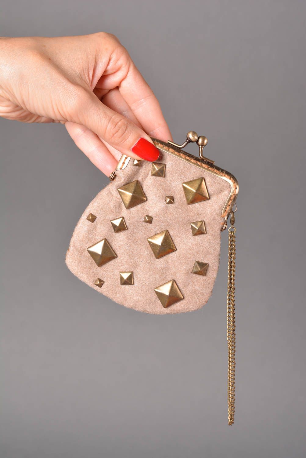 Handmade felted wallet woolen purse fashion purse designer present for women photo 2