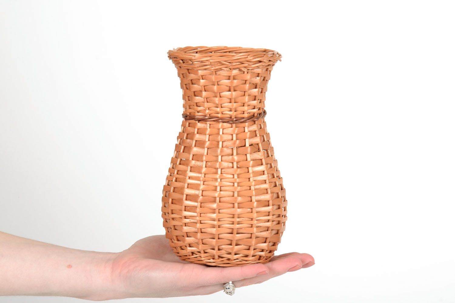 Decorative straw vase for home décor 0,11 lb photo 5
