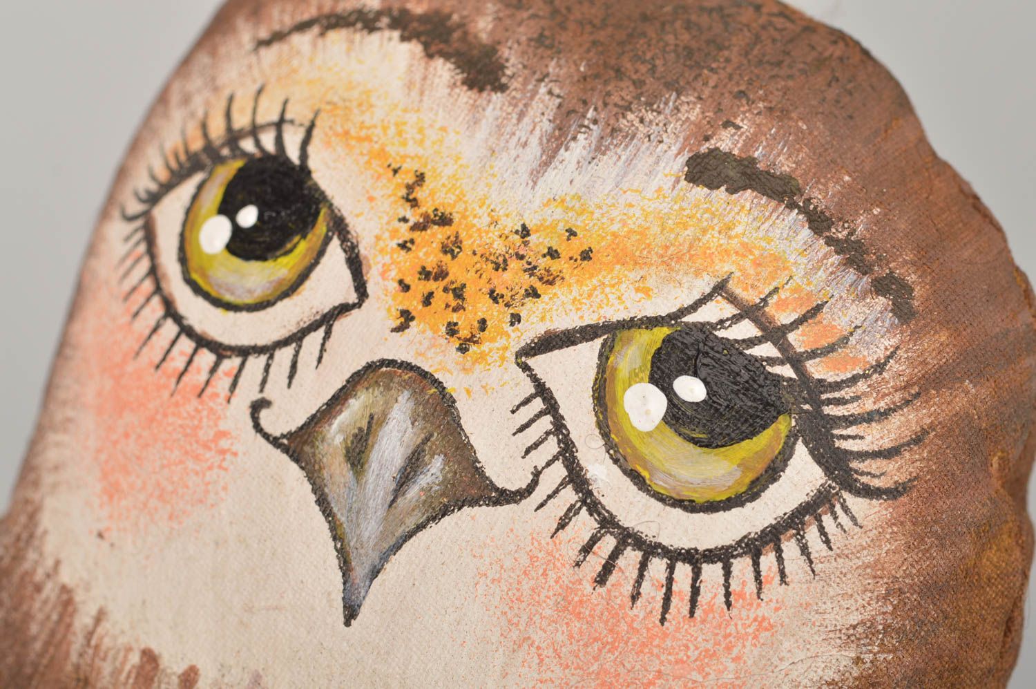 Designer soft toy handmade fabric baby owl decoration interior children doll  photo 4