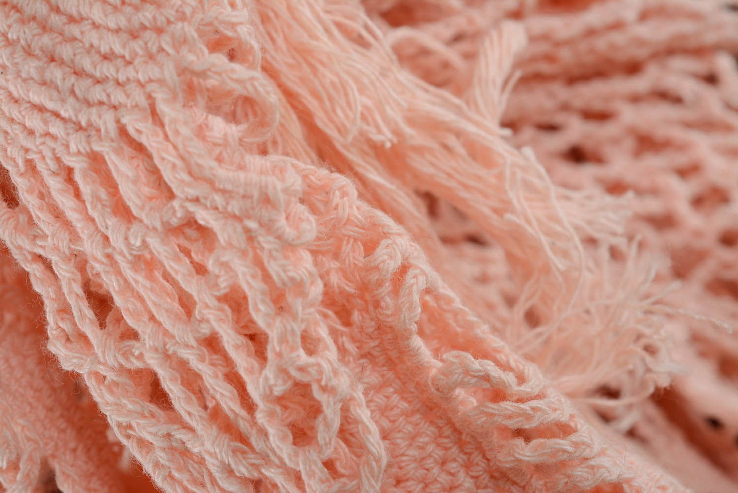 Gehäkelter Schal aus Baumwolle foto 4