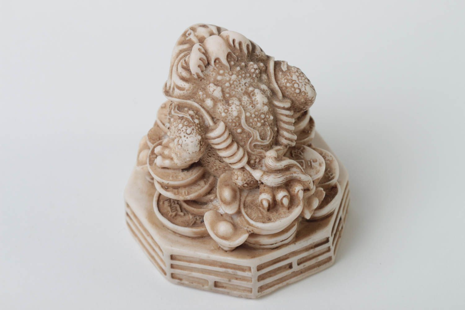 Handmade toad coin figurine designer present polymer resin interior decoration photo 4