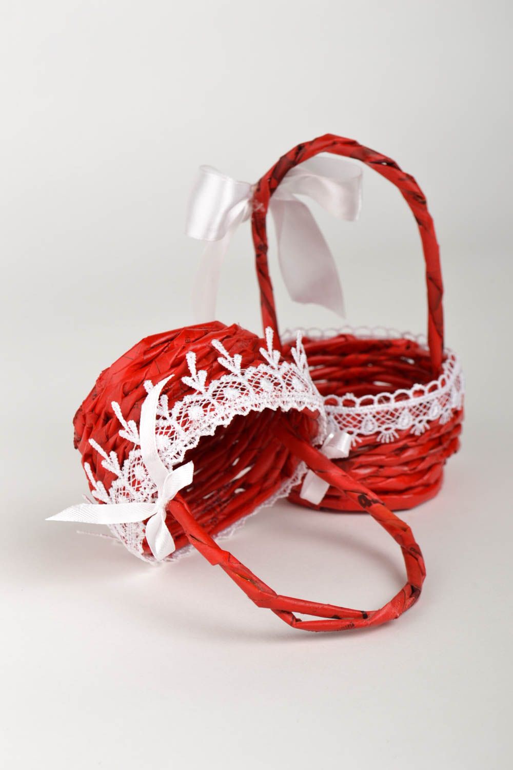 Wicker basket paper basket unusual paper basket basket for home designer basket photo 3