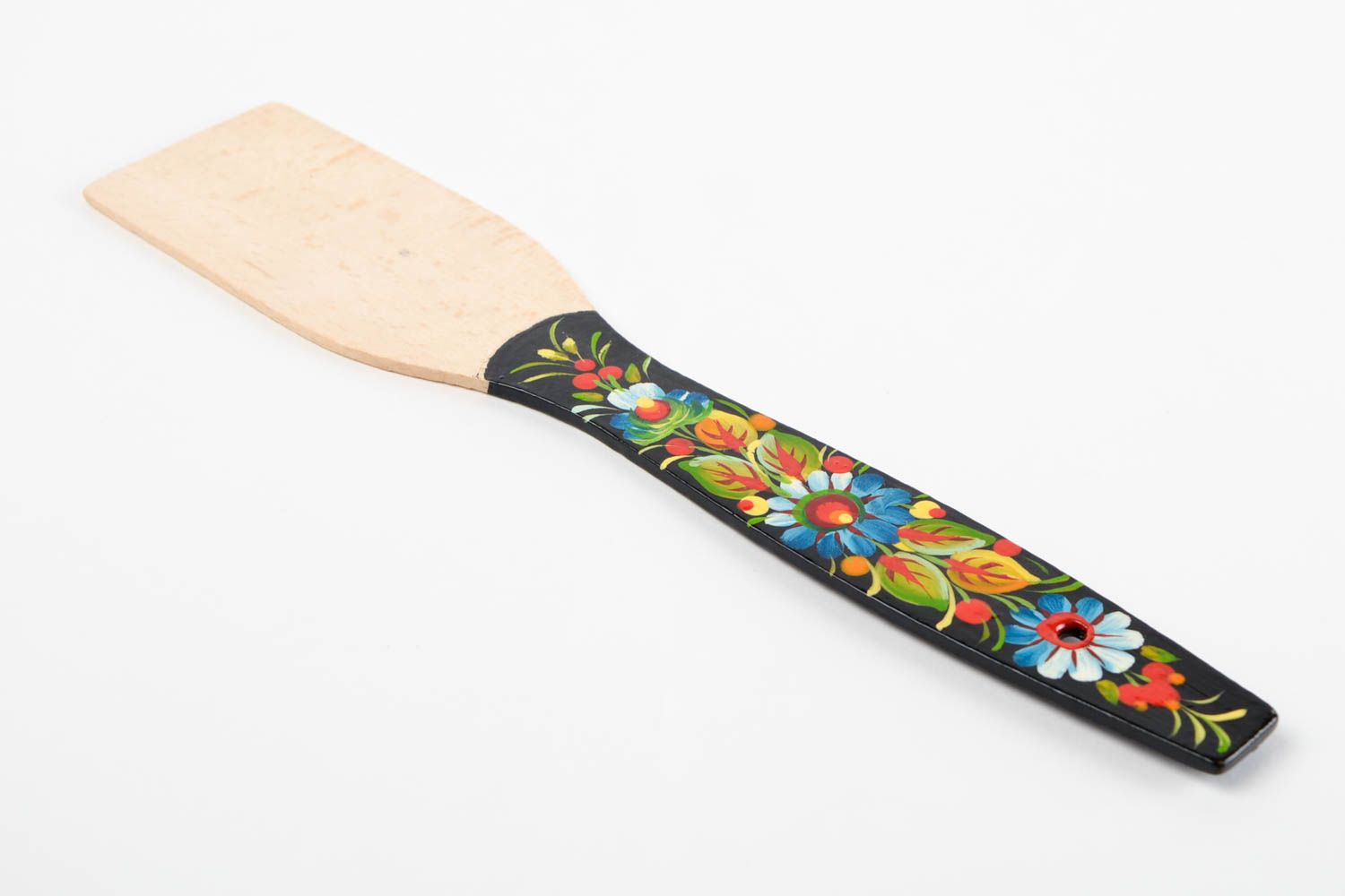 Espátula de madera artesanal pintada utensilio de cocina regalo original foto 4
