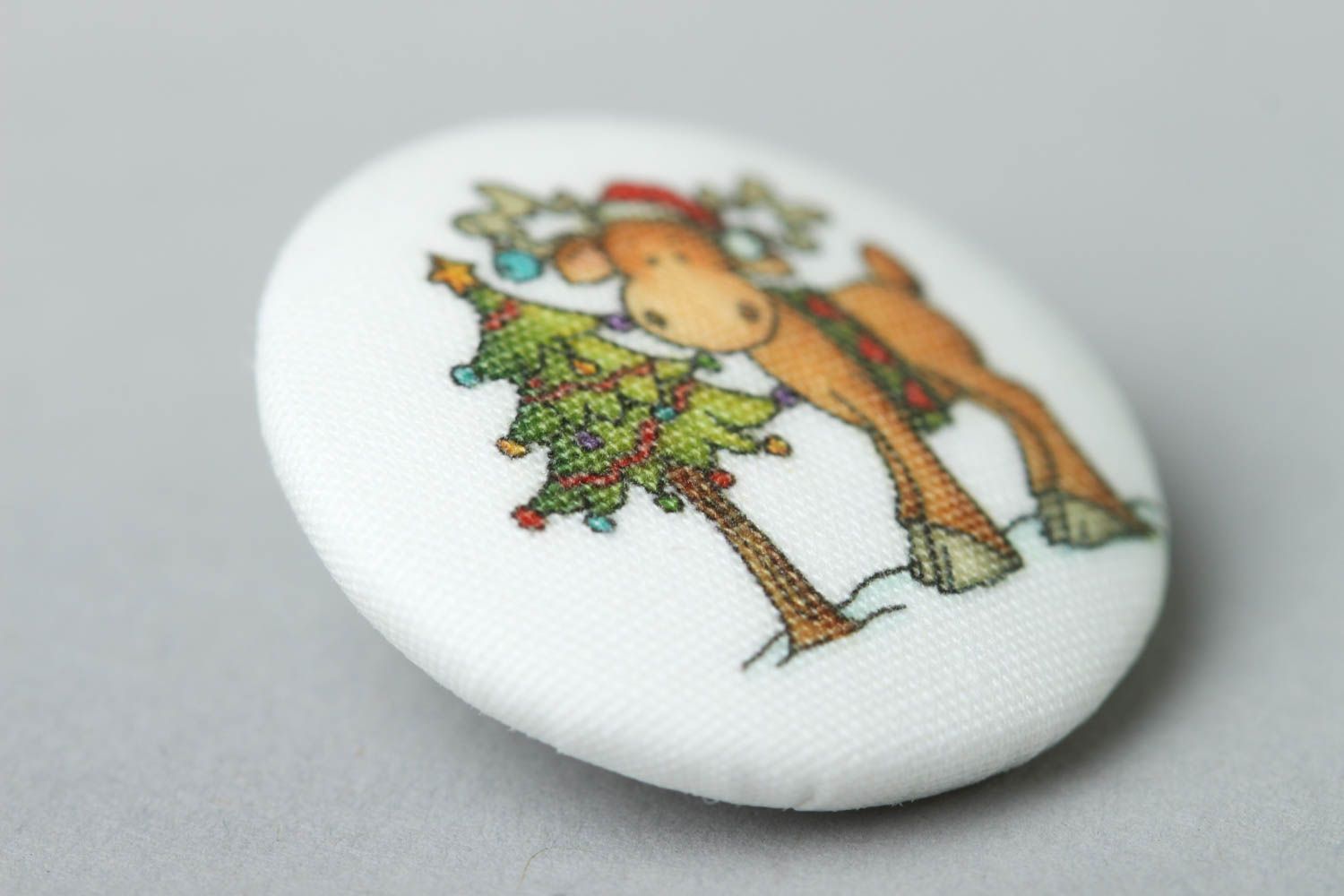 Botón de plástico artesanal accesorio para ropa botón infantil Ciervo navideño foto 2