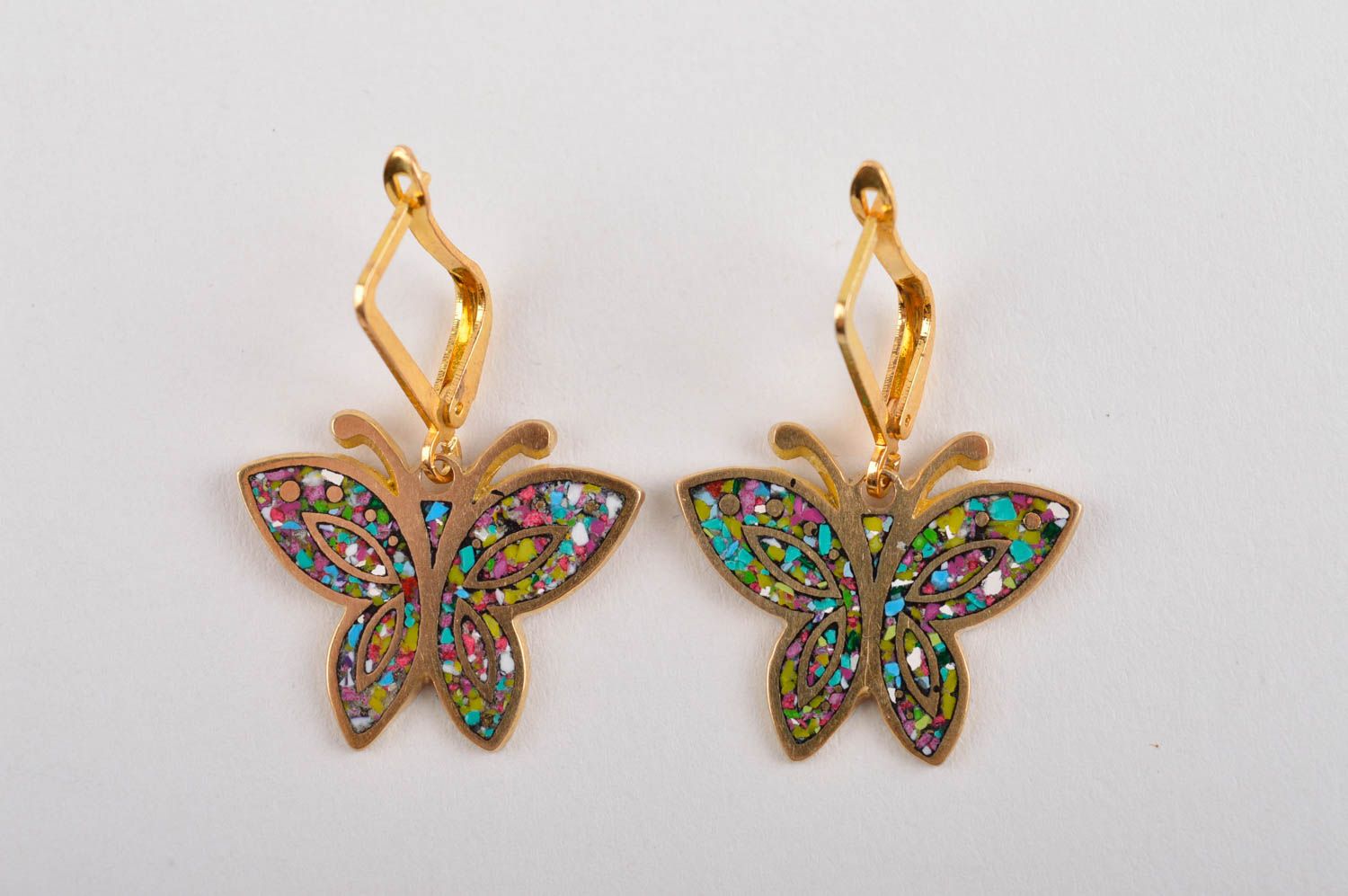 Pendientes de moda mariposas hechas a mano bisutería fina regalo original foto 3