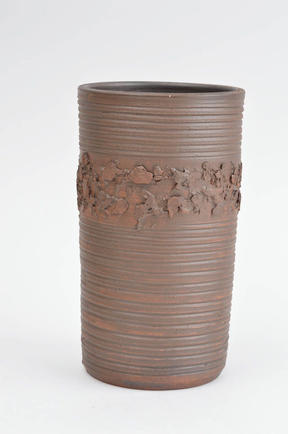 Handgemachte Keramik Becher aus Ton Ethno Geschirr mit Musterung kreativ foto 3