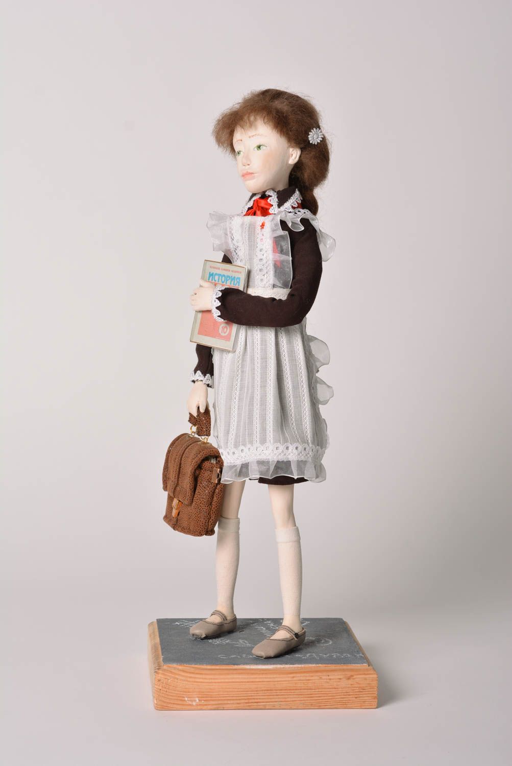 Авторская кукла игрушка ручной работы интерьерная кукла ретро школьница фото 1