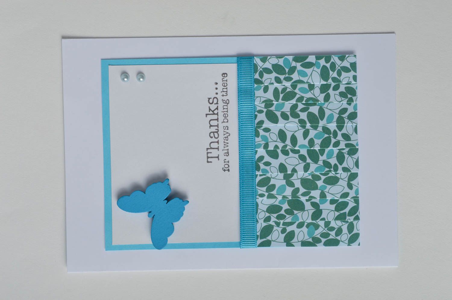 Schöne Grußkarte handgemachte Scrapbook Karte originelle Grußkarte aus Papier foto 2