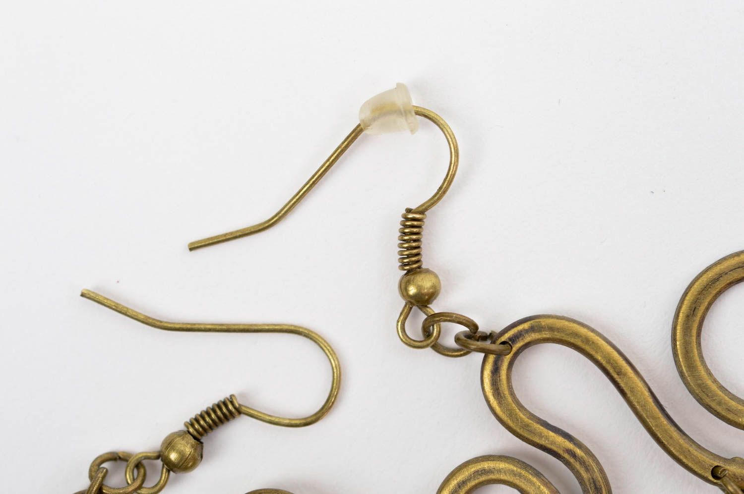 Stylish handmade metal earrings costume jewelry fashion accessories small gifts photo 4
