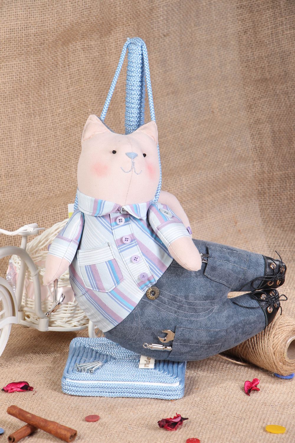 Soft toy with stand Flying Cat photo 5