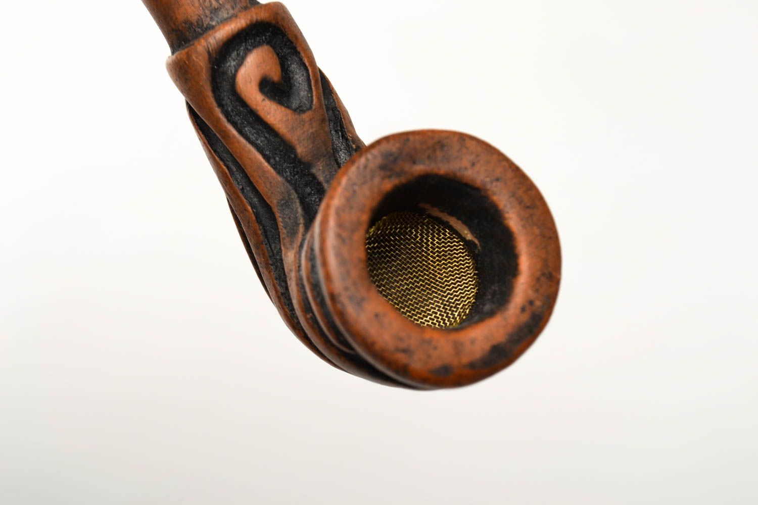 Smoking clay accessory handmade smoking pipe unusual pipe designer gift for men photo 3