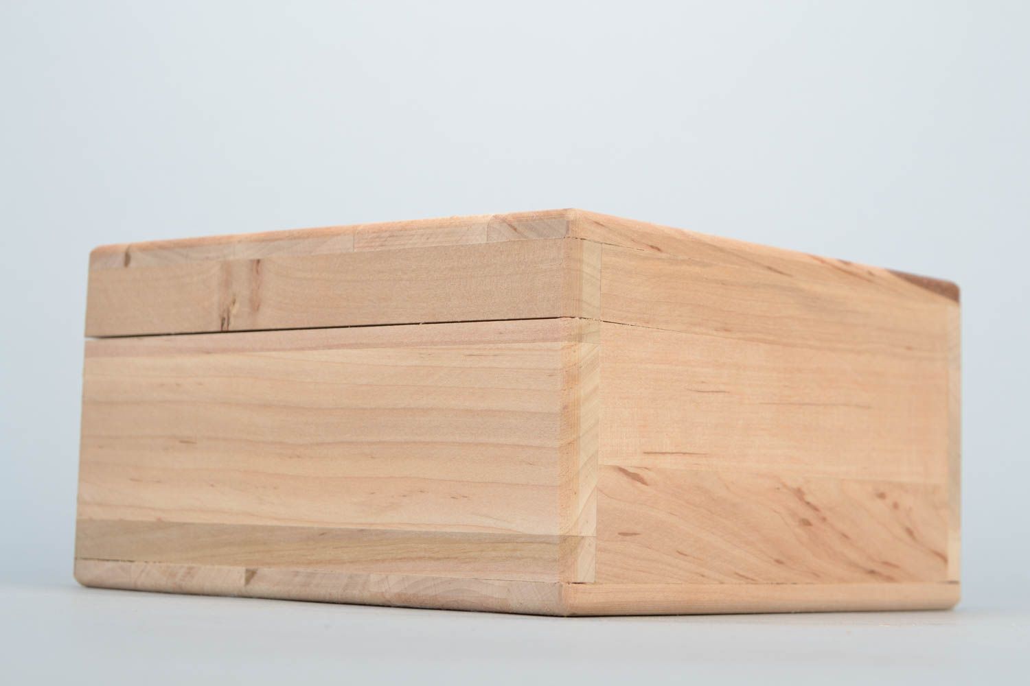 Pieza en blanco de madera para joyero de aliso artesanal rectangular para decoupage foto 1