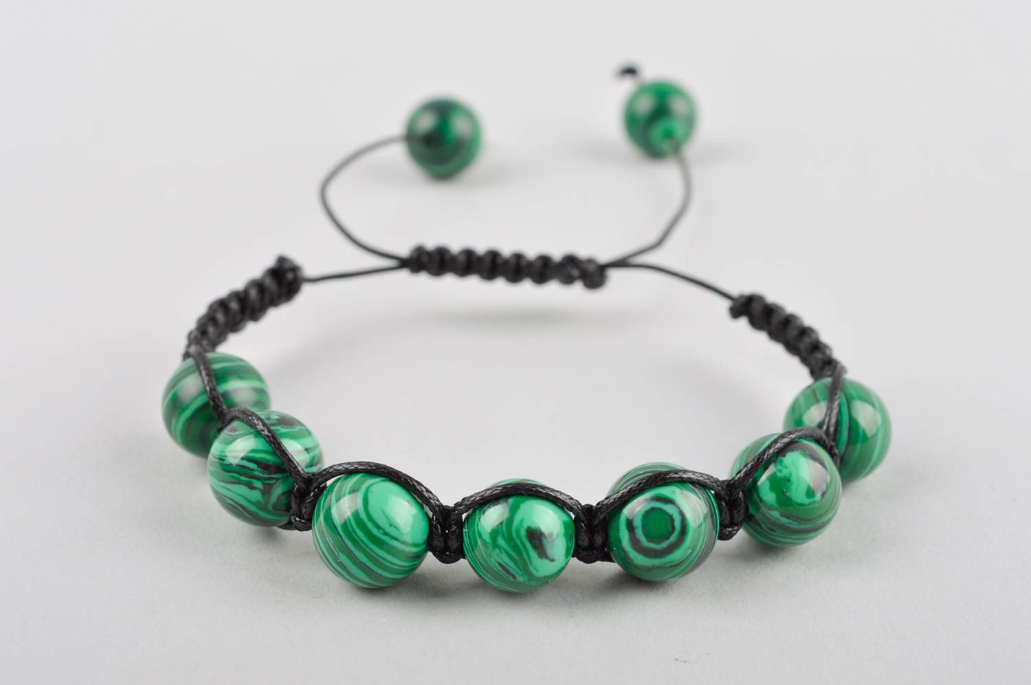 Unusual handmade woven cord bracelet bead bracelet designs cool jewelry photo 2