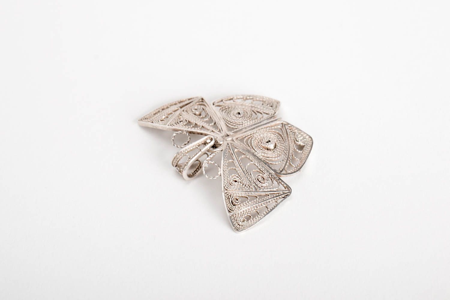 Handmade stylish pendant interesting silver accessories metal cute jewelry photo 4