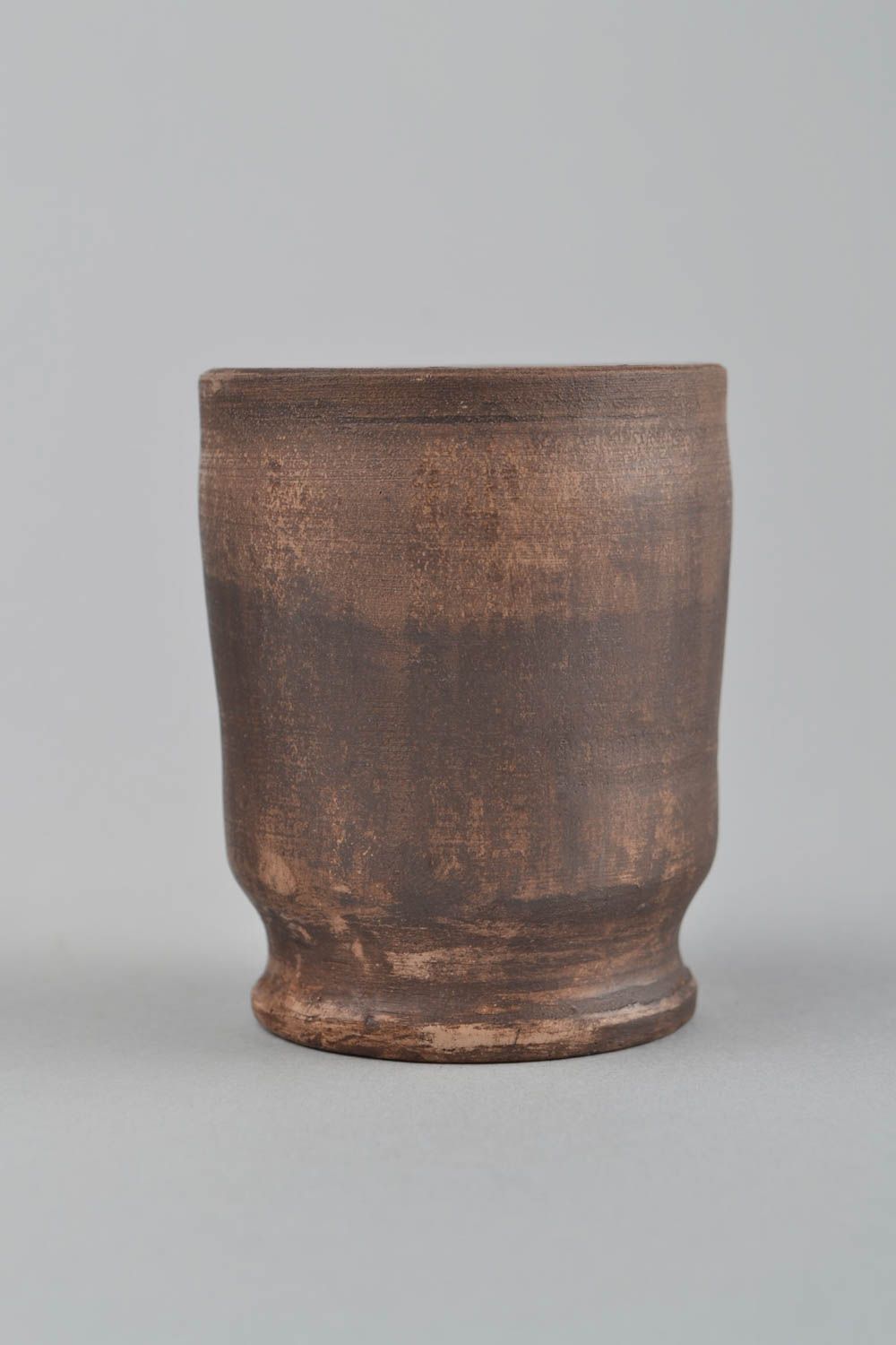 3,3 oz ceramic no handle drinking cup in brown color photo 3