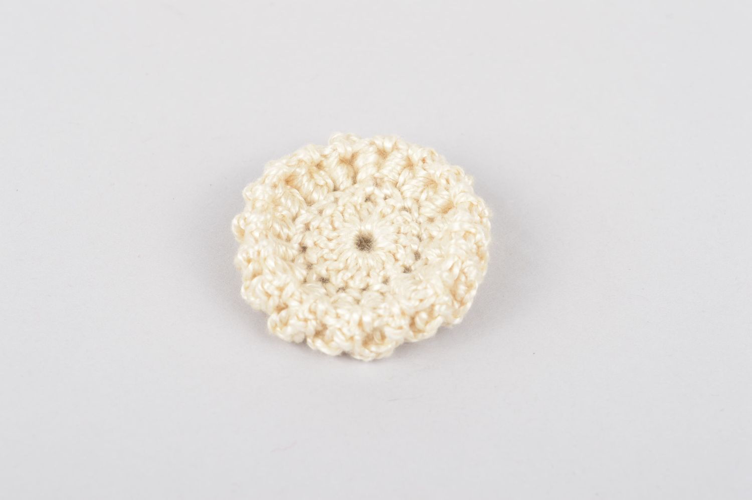 Fornitura fatta a mano fiore di cotone per spilla semilavorato da bigiotteria
 foto 2