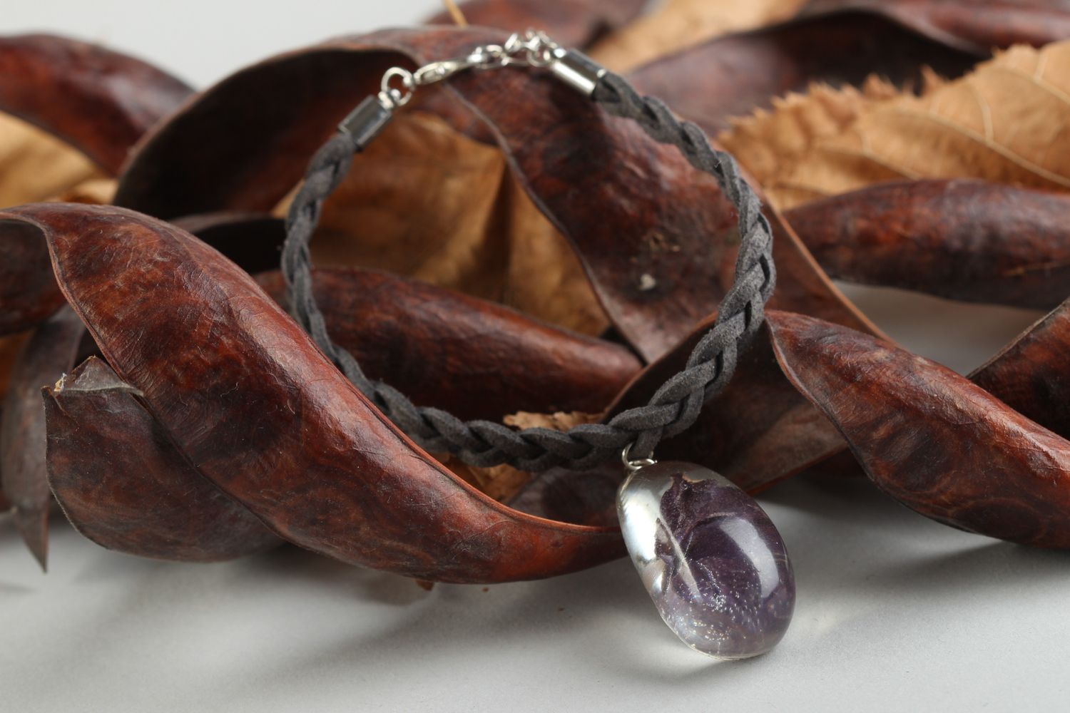 Handmade botanical jewelry stylish woven bracelet unusual wrist jewelry photo 2