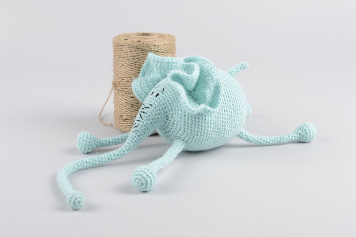 Muñeco de peluche hecho a mano juguete infantil regalo para niños Elefante foto 5