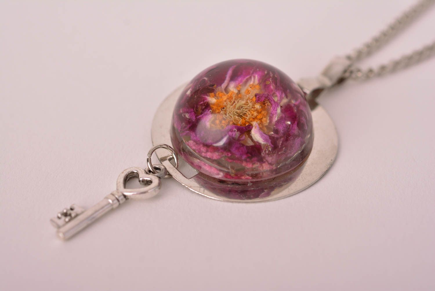 Handmade pendant unusual accessory for girl epoxy resin jewelry designer pendant photo 4