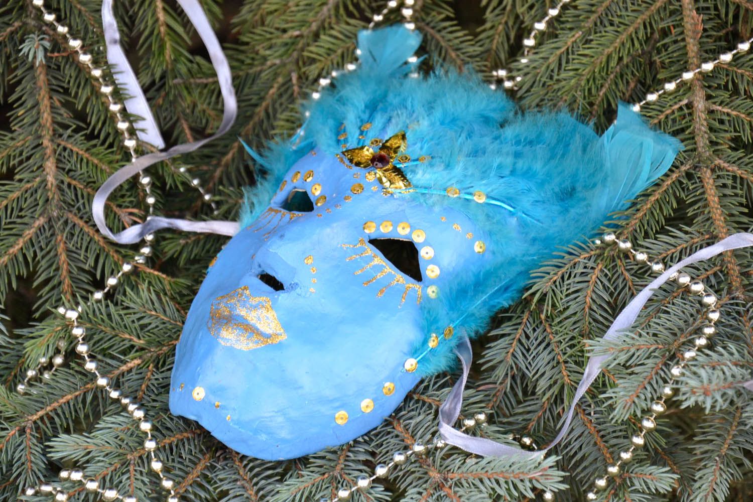 Masque De Carnaval Avec Décoration De Noël