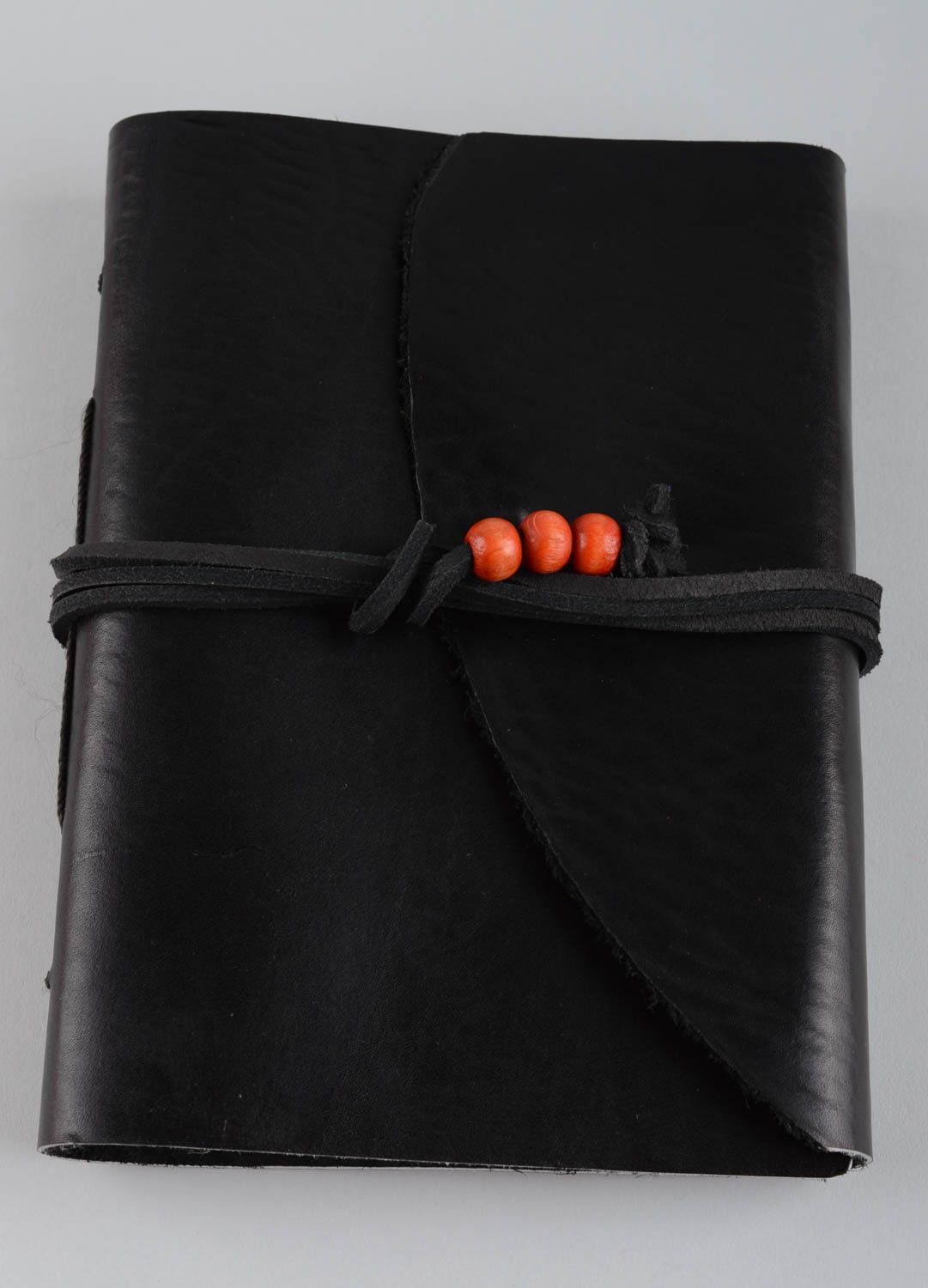 Notizbuch Leder handmade Geschenk für Männer Mode Accessoires in Schwarz foto 1