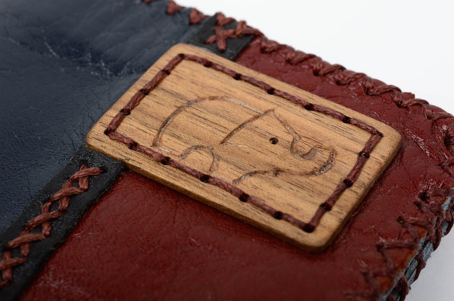 Billetera de cuero bonita hecha a mano accesorio para hombre regalo original foto 2