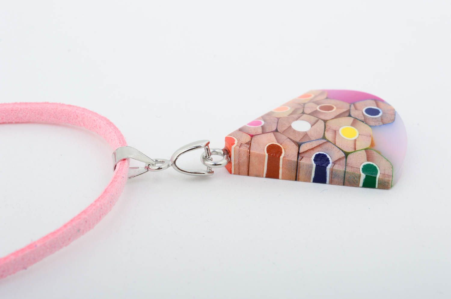 Colgante para mujer multicolor con cordón bisutería artesanal accesorio de moda foto 4