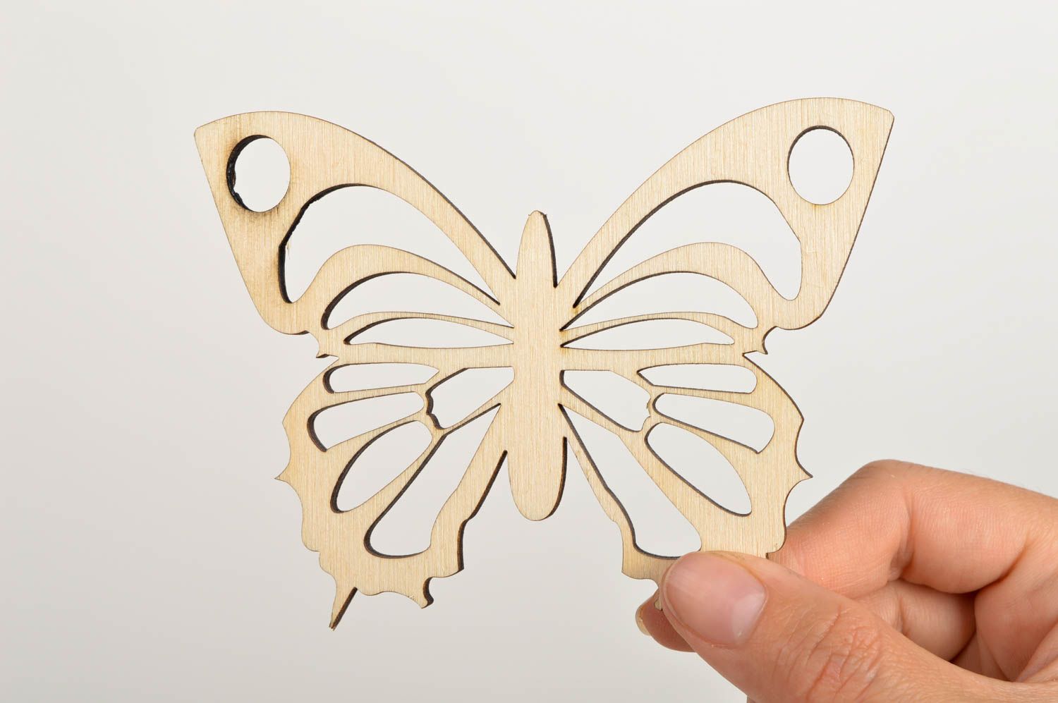 Handmade Holzrohling zum Bemalen Scrapbook Material Figur aus Holz Schmetterling foto 2