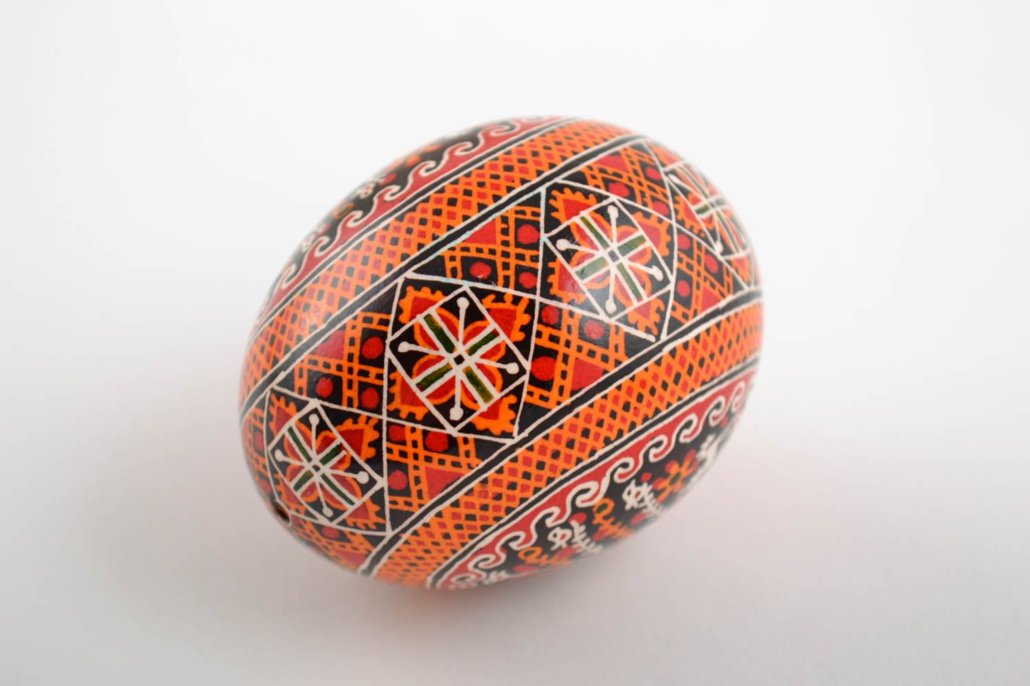 Bright beautiful Easter egg painted with acrylics handmade chicken pysanka photo 4