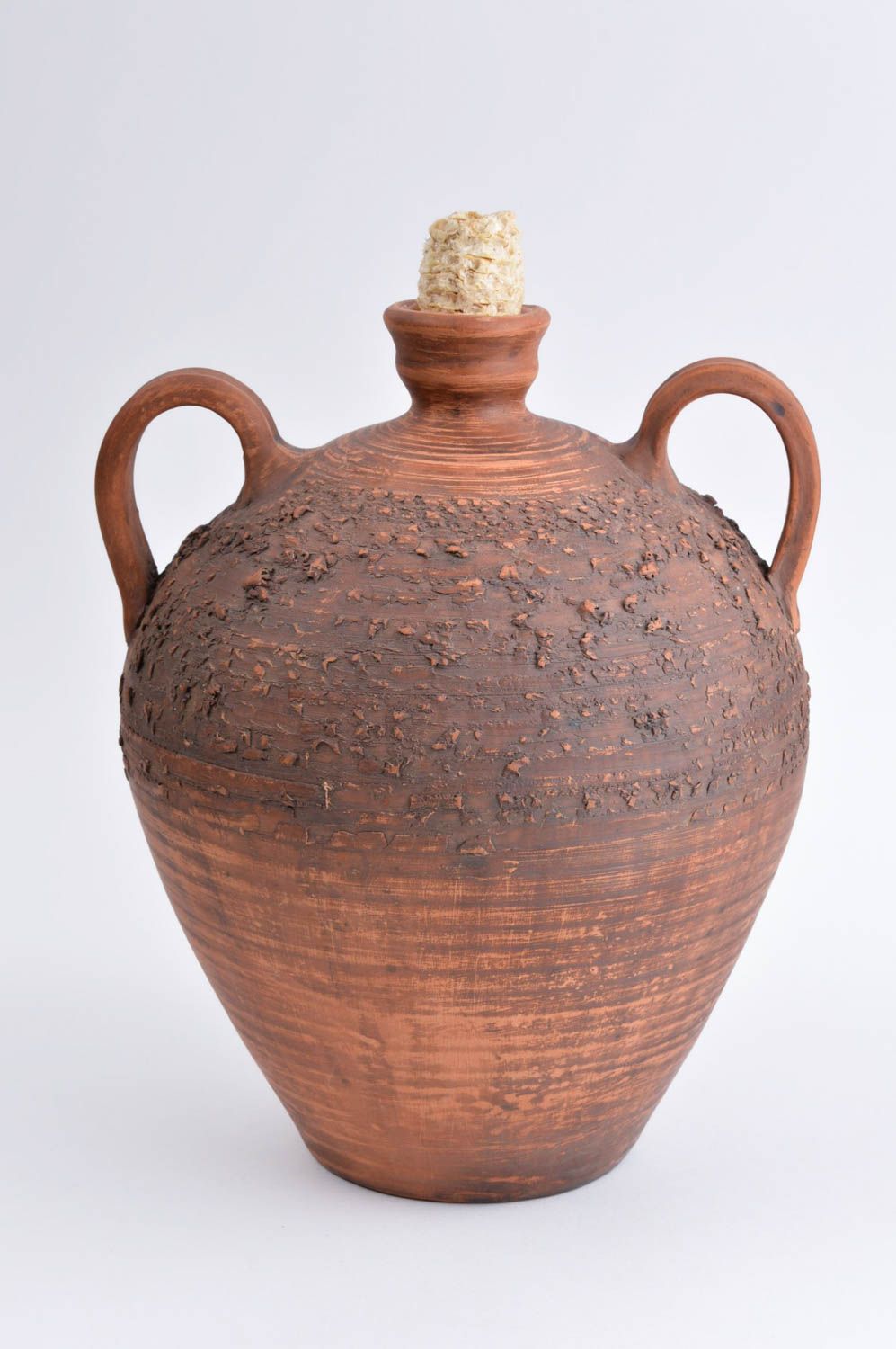 Keramik Krug handmade Ton Geschirr Krug aus Ton Öko Geschirr 2.5 L mit Griffen foto 3