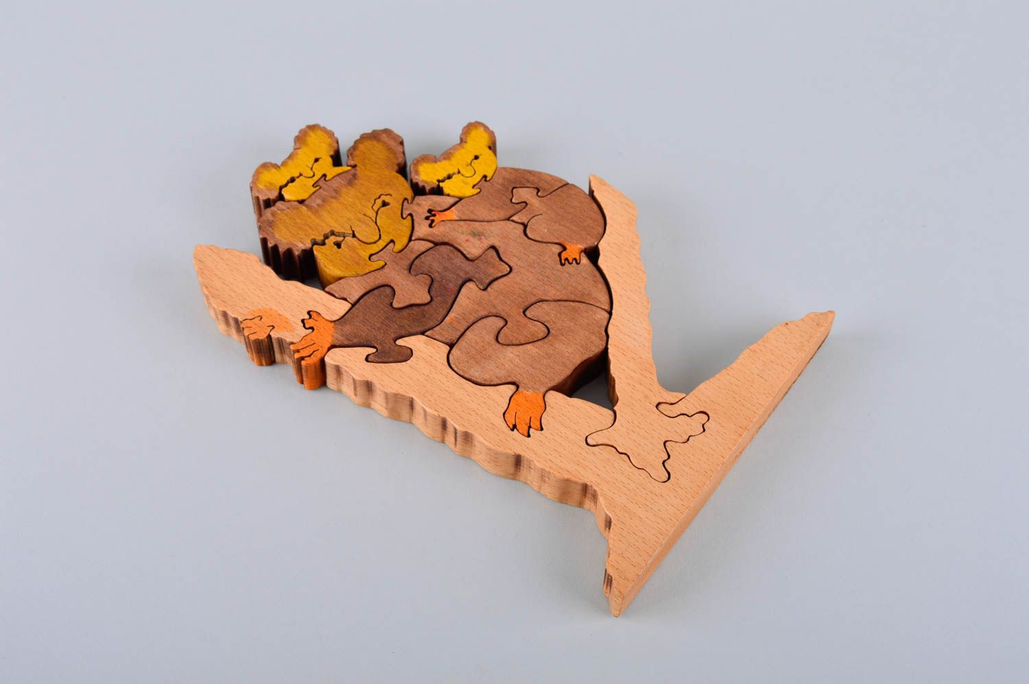 Rompecabezas de madera hecho a mano juguete infantil regalo original para niño foto 4