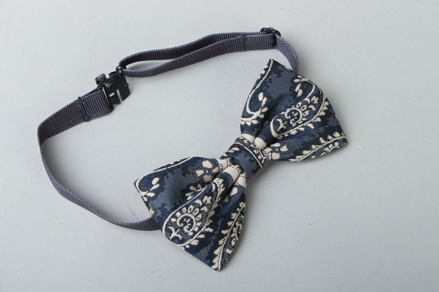 Оригинальный галстук-бабочка Синий  фото 1