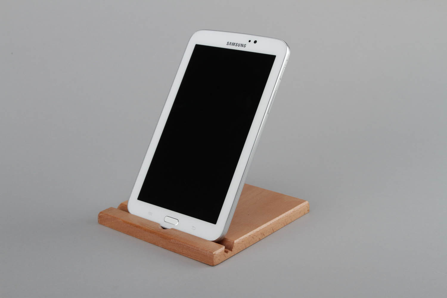 Holz-Ständer für Tabletcomputer und Händy foto 5